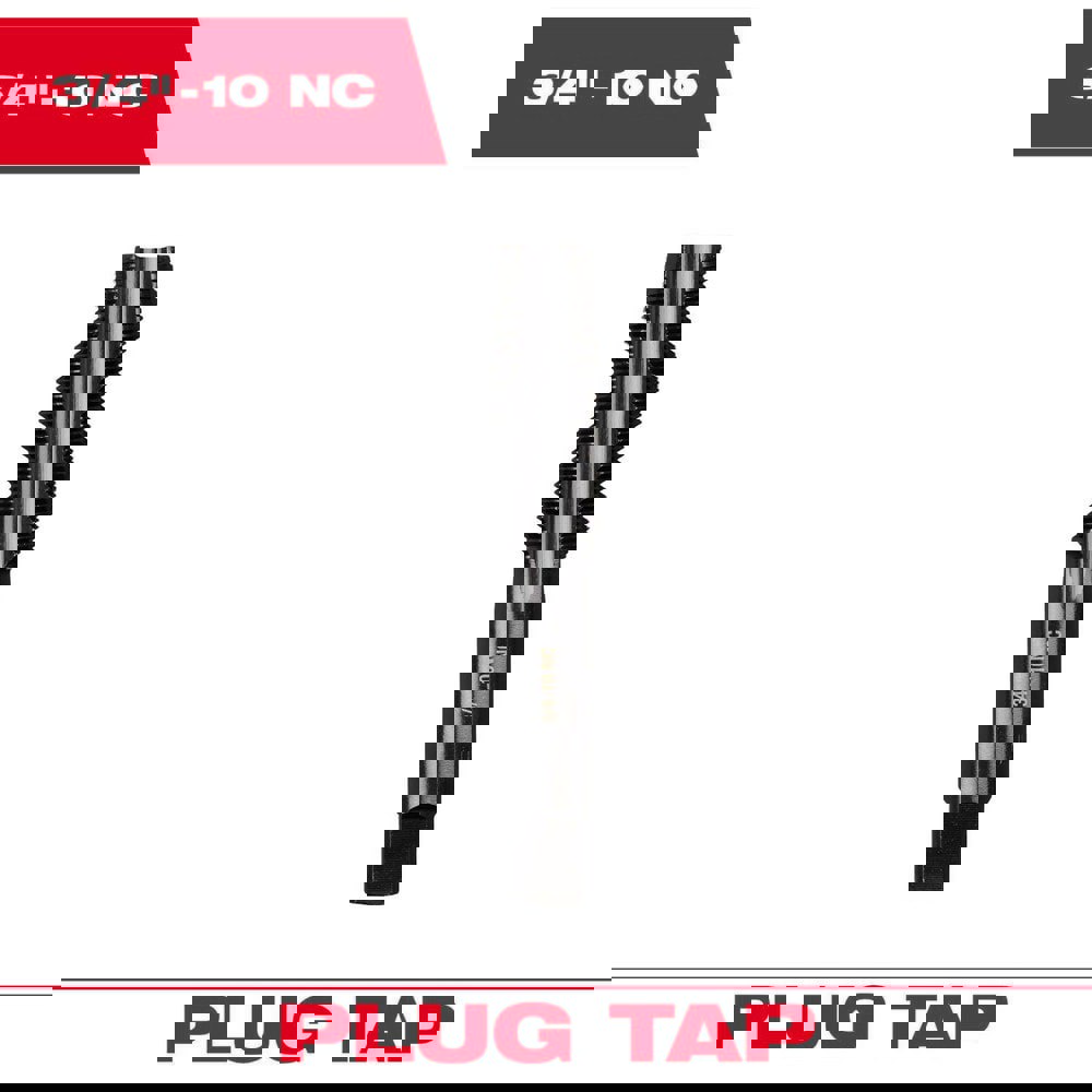 Straight Flute Taps; Tap Type: Straight Flute ; Thread Size (Inch): 3/4-10 ; Overall Length (Decimal Inch): 3.7500 ; Thread Standard: UNC ; Chamfer: Plug ; Material: High-Carbon Steel